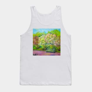 Bench in the lilac park Tank Top